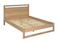 Double bed 120x190 cm solid wood natural wood Nidchicshop 21027PXFV