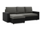 Corner sofa with universal sleeping function, Dark Grey/Black, 14550NBRY