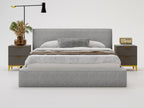 Upholstered bed with storage - 140x200 - double bed - Nidchicshop - grey - Nidchicshop 95276AMWN