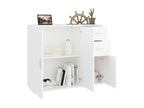 White Buffet 91x29.5x75 cm Engineered Wood 66940MDWM