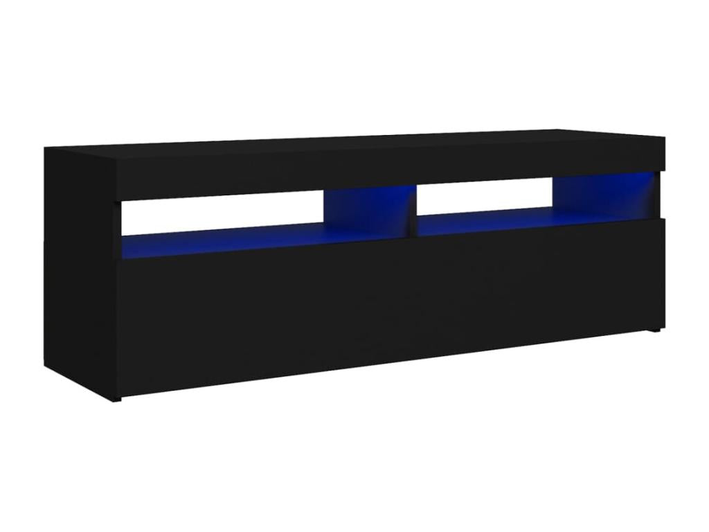 TV stand with Nidchicshopères LED lights, black, 120x35x40 cm, 34375TIUO