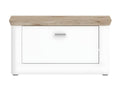Calmetop bench, 1 door slam, matte white oak decor. 08363IBDE