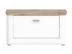Calmetop bench, 1 door slam, matte white oak decor. 08363IBDE
