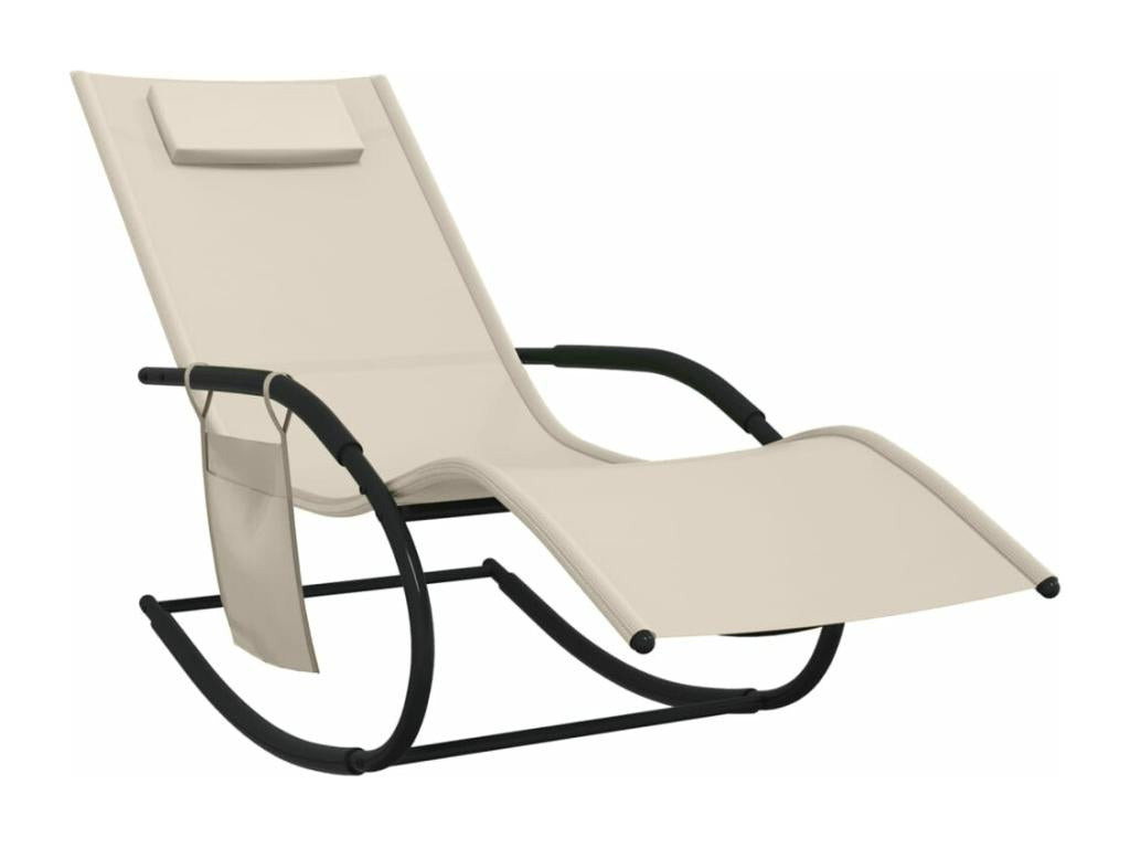 Cream sun lounger/bath chair 147x63x88 cm 02 0012967 21665ACOO
