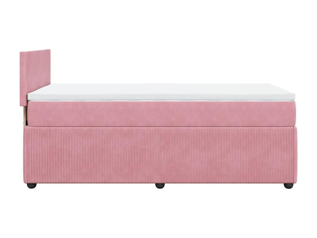 Calmetop bed base with pink 100x200 cm velvet mattress 88792YVIL