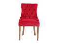 Dining chair - Velvet/Wood - Red - Calmetop 46436RUDU