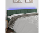 Dark Green LED Headboard 180x5x78/88 cm Velvet 43930WOTP