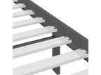 Bed frame without mattress, solid wood, grey, 200x200 cm, 24483PHNA