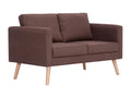 2-seater brown fabric sofa 116x70x73 cm 02 0020686 21156PCXB