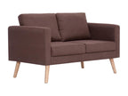 2-seater brown fabric sofa 116x70x73 cm 02 0020686 21156PCXB
