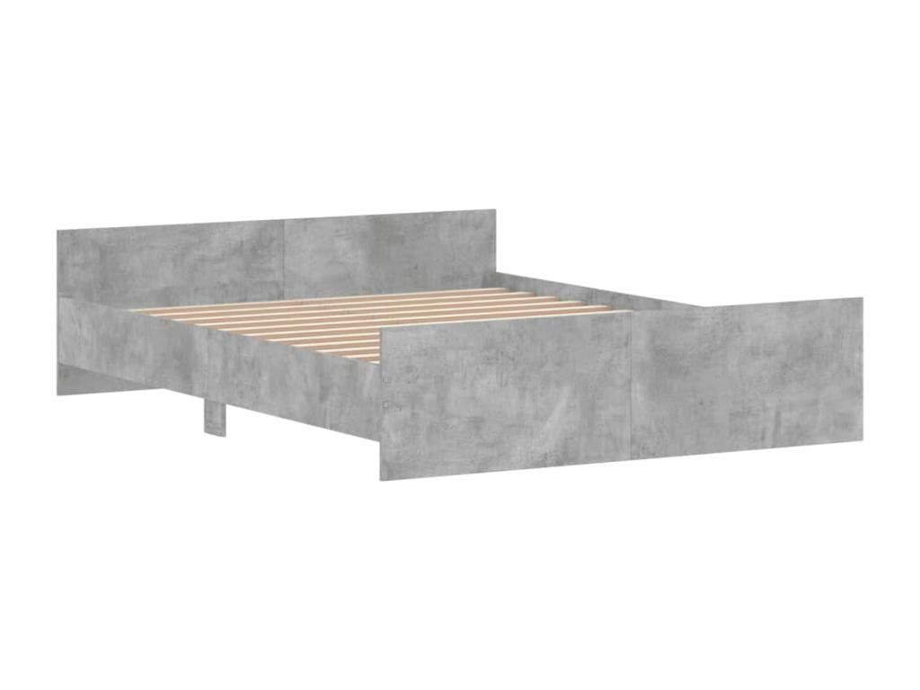 Bed frame without mattress, concrete grey, 150x200 cm, 31803IRHT