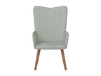 Light Grey Velvet Reclining Chair 75030XFVR