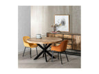 Round dining table 140 cm Raw Wood/Black - Calmetop 60078MMIG