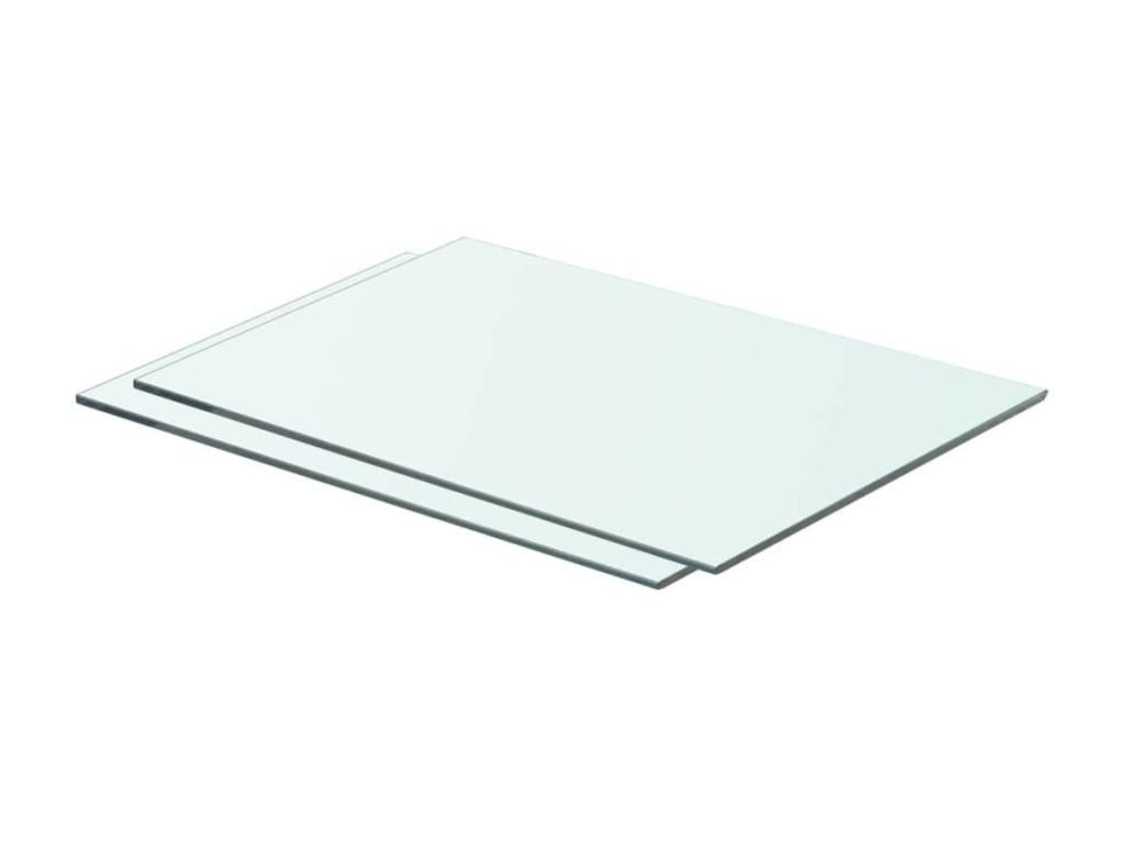 Shelf panels, 2 pcs, Clear Glass, 50x30 cm, 48539QFRR