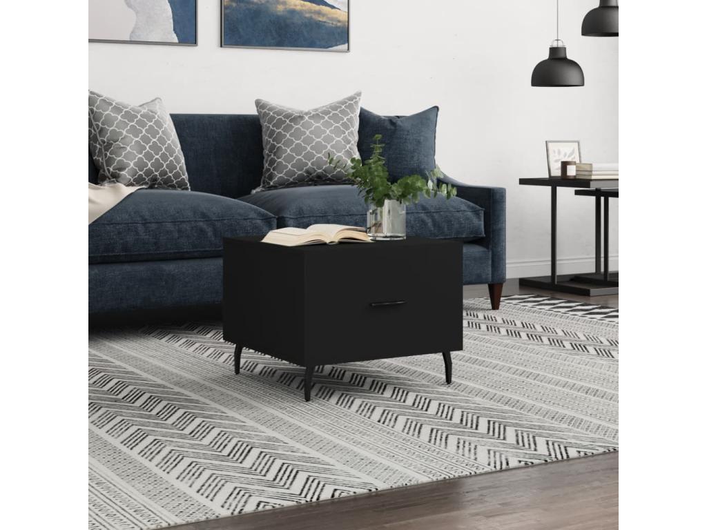 Coffee table, black, 50x50x40 cm, engineered wood, 93222VBXZ