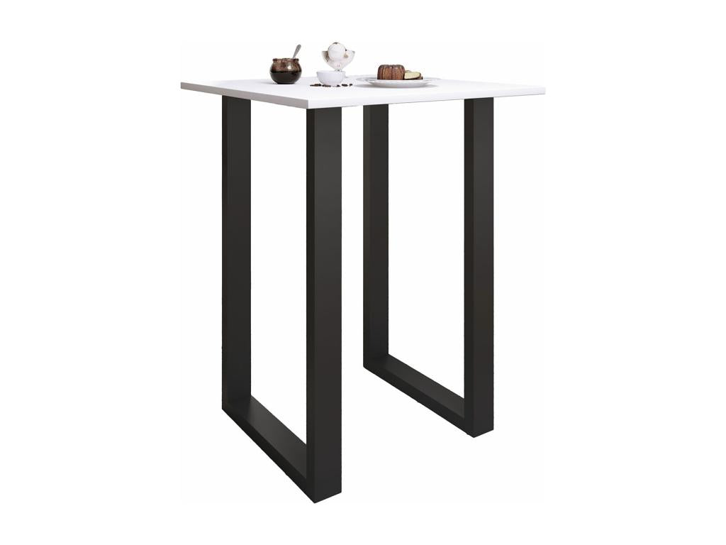 Calmetop Premium wood and aluminum bar table, high table, bistro table, Calmetop bar table, 80x80 cm, black/white, 60089BYMA