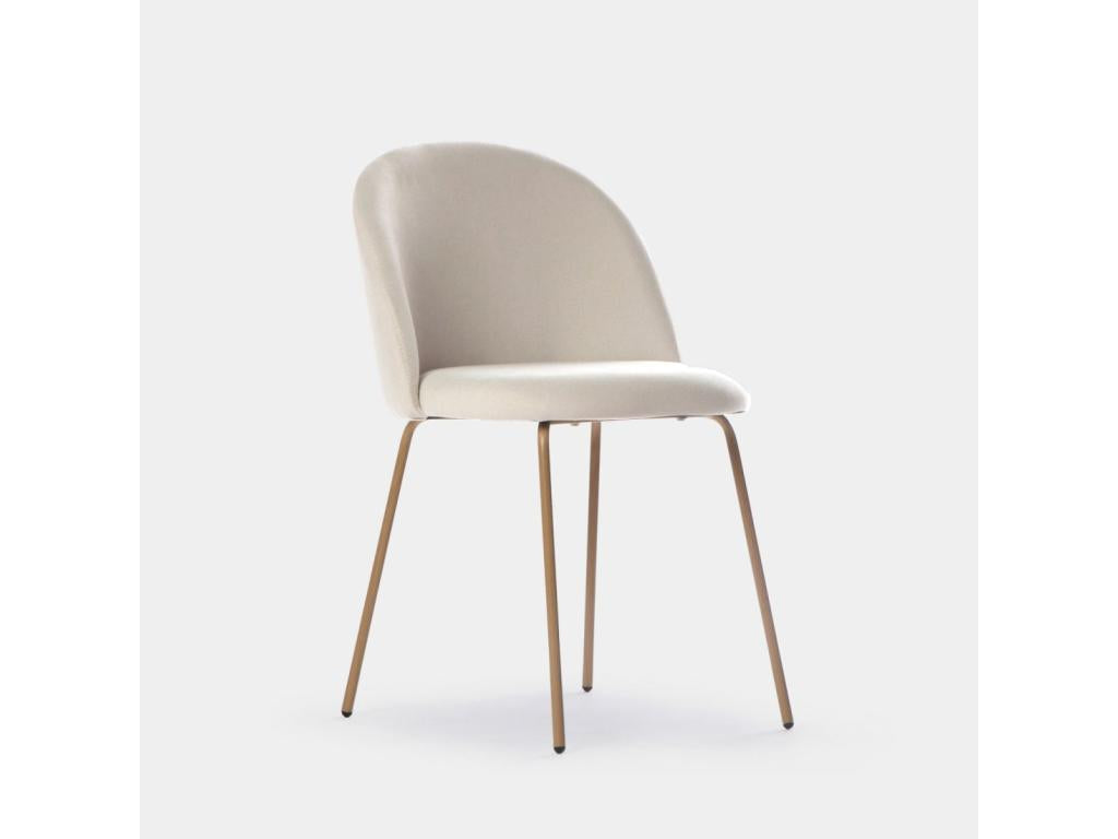 Beige fabric dining chair 49x81 cm - Calmetop 03411KUDY