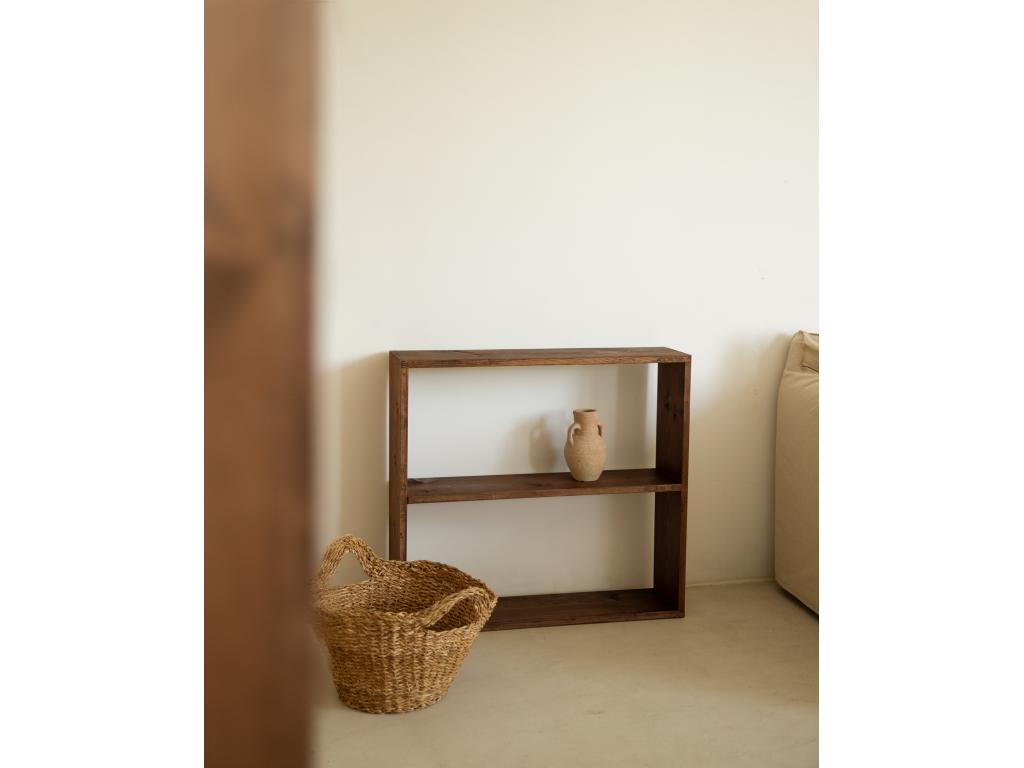 Pine wood shelf with 1 brown shelf, 80.2x73.1cm - Calmetop 25037VVJR