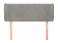 Headboard with wings, light grey, 103x23x78/88 cm, velvet, 77349TNYF