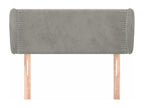 Headboard with wings, light grey, 103x23x78/88 cm, velvet, 77349TNYF