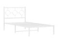 Metal bed frame with white headboard 90x200 cm 43393PBDF