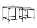Nidchicshop 2-Piece Nesting Coffee Tables, Grey Engineered Wood 13175IBQW