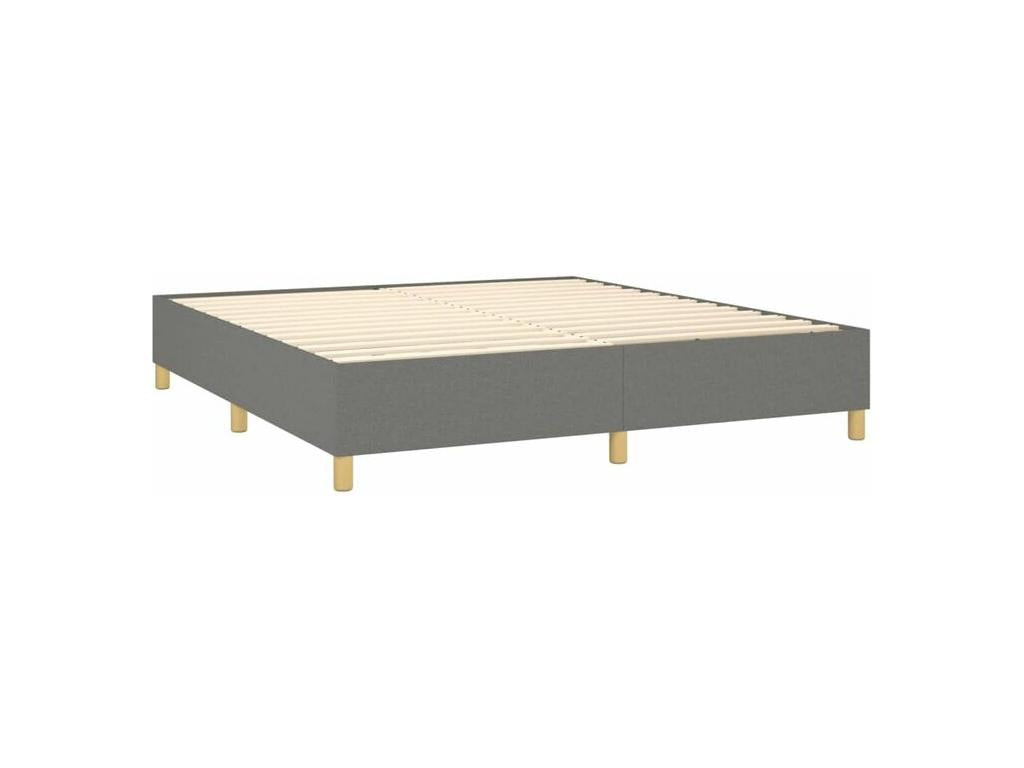 Nidchicshop bed base with mattress, Dark Grey 160x200 Fabric 48683UALI