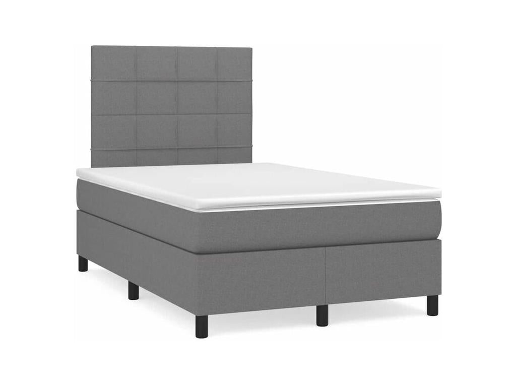 Calmetop bed base with mattress, dark grey, 120x200 cm, fabric, 87786CNSN