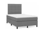 Calmetop bed base with mattress, dark grey, 120x200 cm, fabric, 87786CNSN