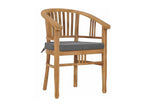 Garden chairs with cushions, 2 pieces, solid teak wood, 11435IMAE