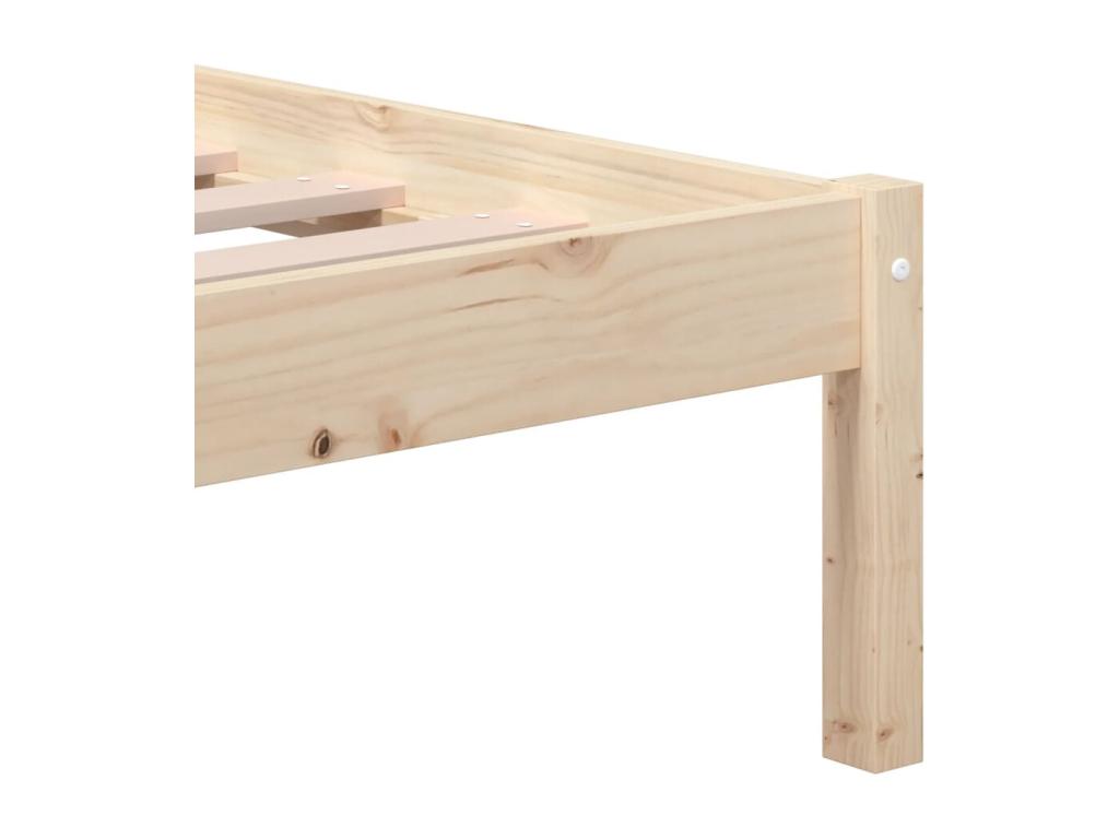 Solid wood bed frame 120x190 cm Small Double 05861VVBG