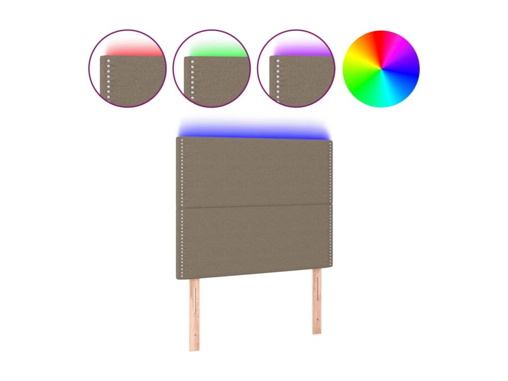 Calmetop LED Headboard 90x5x118/128 cm Fabric 86465BRJM