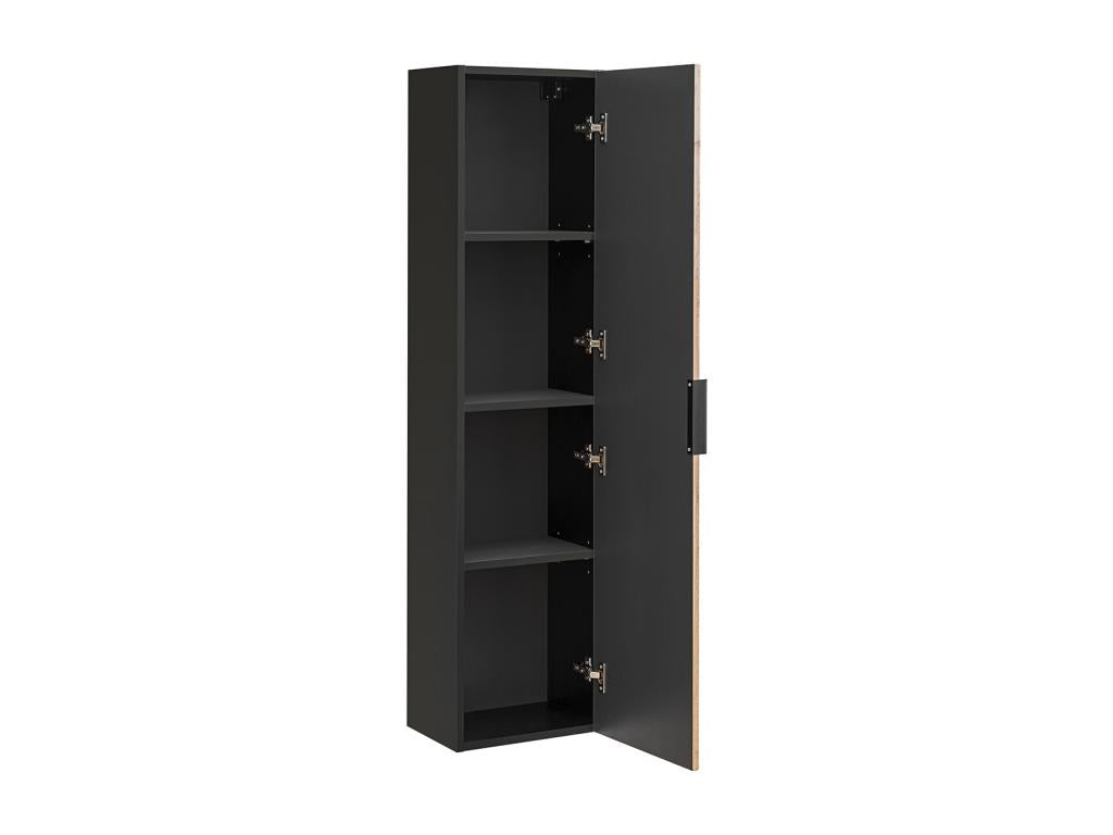 Nidchicshop 1-Door Wall Cabinet, Wood and Black, 73743MJFO