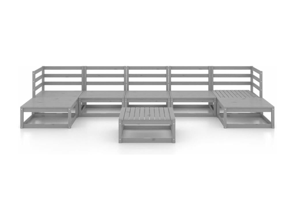 8-piece garden furniture set, solid pine wood, 20377RXEC