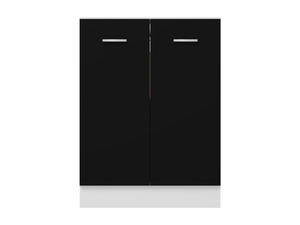 Black Floor Cabinet 60x46x81.5 cm Engineered Wood 86721TYBB