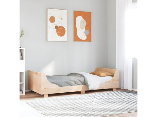 Bed frame without mattress 90x200 cm solid pine wood 71143RYUG