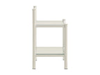 2-Piece Bedside Tables, White and Transparent, Metal and Glass, 30301MSSZ