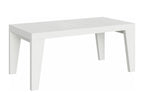 Calmetop Extendable Wooden Dining Table - White - 4-Leg Base - 2 Thick Extension Leaves - Extends from 180 to 284cm - 76616DUYB