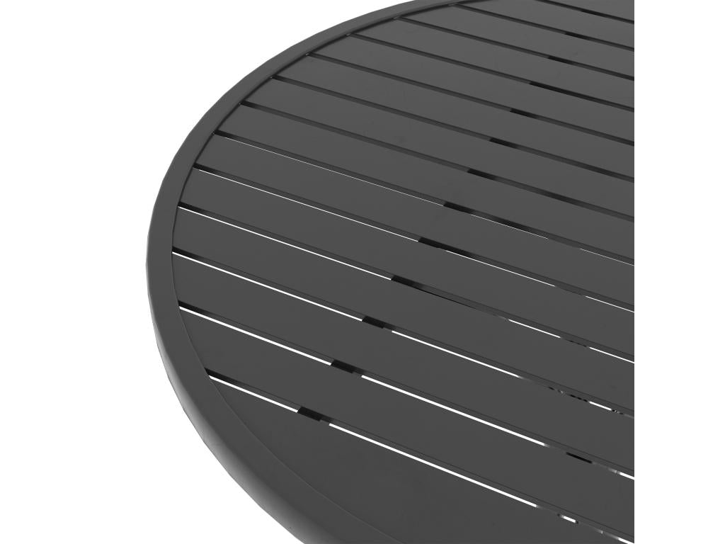 Round garden table 66 cm steel top in black Calmetop 57878XQXR