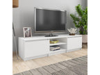 White TV stand 140x40x35.5 cm Engineered wood 94880AWDR