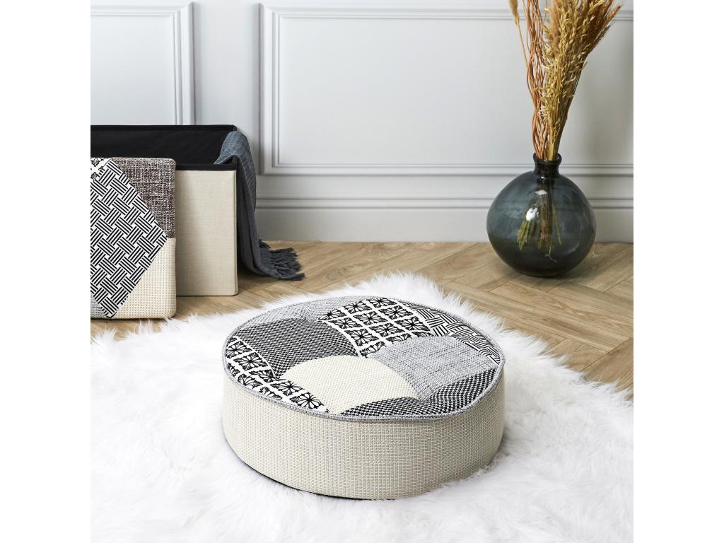 Calmetop Round Pouf Grey 77455GZSF