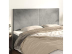 4-piece headboard set, light grey, 100x5x78/88 cm, velvet, 77526ZRUF