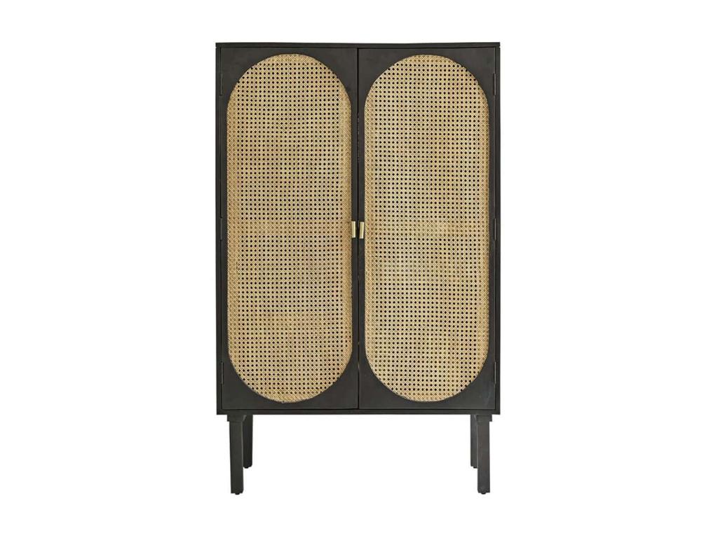 Nidchicshop solid wood and cane wardrobe 73881LJZM