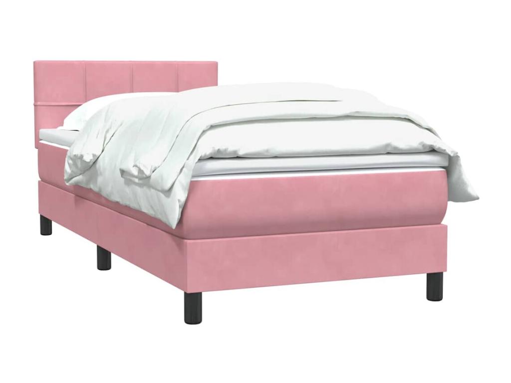 Nidchicshop bed base with pink velvet mattress 90x220 cm 71233PWXA