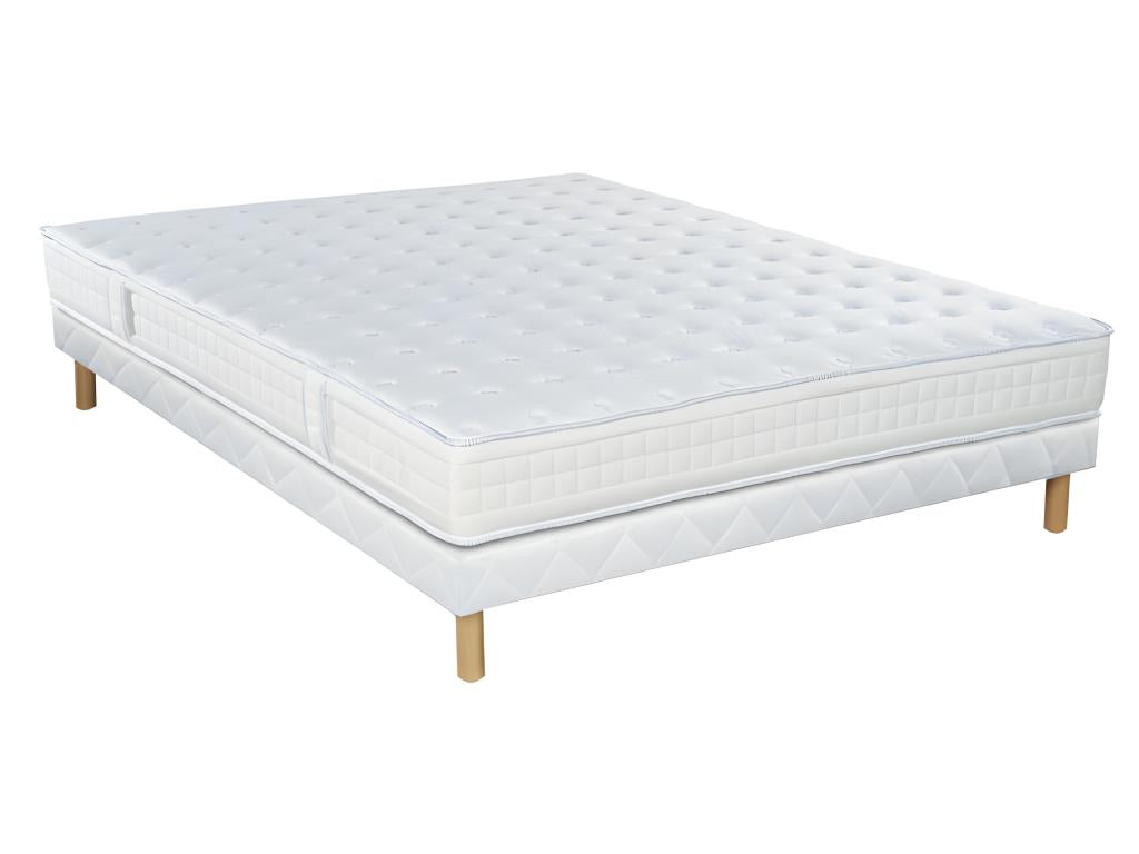 Nidchicshop Traditional Bed Base Set with Legs 140x190 Foam 67102YUCH