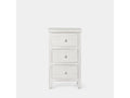 Bedside table with 3 drawers in white-washed wood, 35x62 cm - Nidchicshop 32022QOTH