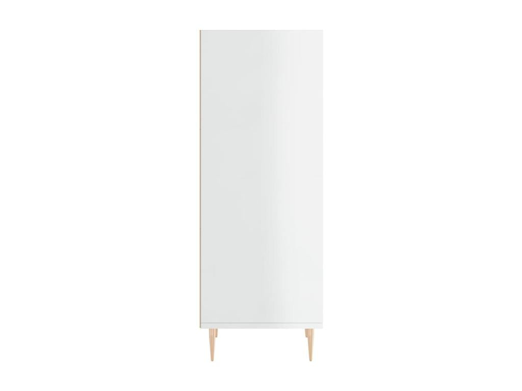 High-gloss white sideboard, 34.5x32.5x90 cm, engineered wood, 92063GQYR
