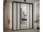 Calmetop 7 Sliding Door Wardrobe 235.2/190/45 3 Doors Black/White/Black 32514LCDB