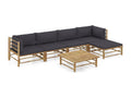 Calmetop 6-piece garden furniture set with dark grey cushions 36979OFTX