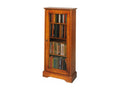 1-Door Glass-Fronted Cherry Wood Display Cabinet with 6 Shelves, W 49.4 cm H 105.8 cm D 21.5 cm 44558GVUB